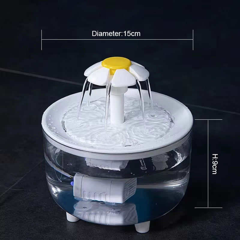 Pets Water Fountain Auto Filter USB Electric Mute Cat Drinker Bowl 1200Ml Recirculate Filtring Drinker for Cats Water Dispenser